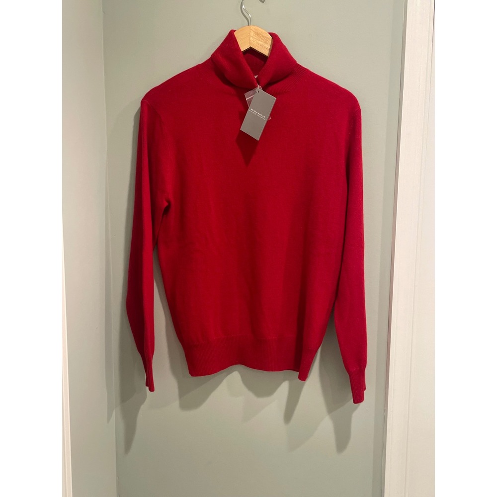 Neiman Marcus Cashmere Collection Red‎ Turtleneck Sweater Womens XL NF30116 NEW